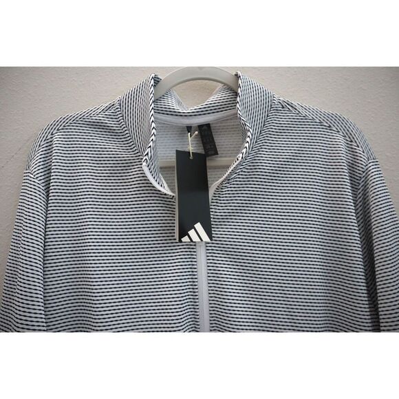 Adidas Golf JL5260 Men Sz XL White Standard Performance Printed 1/4-Zip Pullover - Picture 3 of 12